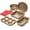 Copper, variant on Moss & Stone 5 Piece Baking Pans Set, Carbon Steel Non-Stick PTFE Coating Oven Safe Baking Sheet Set, Bakeware Set With Heat Red Glove, Cookie Sheets For Baking Nonstick Set