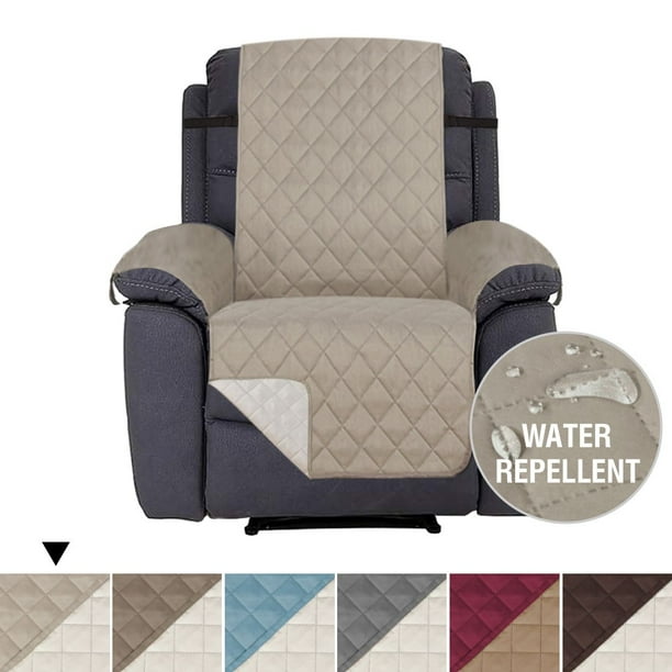 H.VERSAILTEX 1Piece Reversible Quilted Recliner Pet Cover Protector, Khaki/Beige
