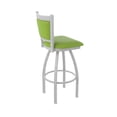 thumbnail image 2 of 870 Hadleigh 36" Swivel Bar Stool with Anodized Nickel Finish and Canter Kiwi Green Seat and Back, 2 of 5