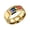 Gold, variant on Men 8mm Stainless Steel Rainbow LGBT Pride Ring for Lesbian & Gay LGBTQ Pride with Cubic Zirconia Ring Black Size 10