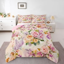 Castle Fairy Teens Spring Garden Twin Comforter Sets,Chic Flowers Bedding Set