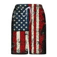 thumbnail image 5 of Axiiglly Mens Shorts 4th of July Swim Trunks Independence Day Bathing Suit Patriotic Casual Plus Size Shorts with Liner Flag Print Elastic Waist Board Shorts, 5 of 6