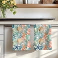 thumbnail image 7 of Coastal Beach Kitchen Towels Set of 2, Nautical Summer Coral Starfish Shell Absorbent Dish Towels for Kitchen, Microfiber Hand Towel, Quick Drying Tea Towel for Cleaning Decorative Dishcloths, 7 of 7
