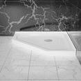 thumbnail image 3 of Resenkos36 in. D x 36 in. W x 3.5 in. H Corner Drain Neo-Angle Shower Base, Acrylic And ABS, White, 3 of 7