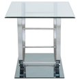 thumbnail image 5 of Danville 3-piece Glass Top Coffee and End Table Set Chrome, 5 of 10