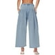 thumbnail image 2 of WILLBEST Jeans Mujer Pantalones Vaqueros de Pierna Ancha y Cintura Alta para Mujer, Cómodos, Holgados E Informales Con Cordón para Uso Diario En Verano y Otoño. Chica, 2 of 8