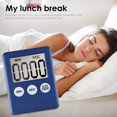 thumbnail image 4 of Worallymy Cocina Temporizador digital Cocinar Estudiar Cuenta regresiva Reloj Pantalla LCD Alarma Gadget de cocina Azul oscuro Worallymy JD735810451, 4 of 7