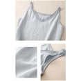 thumbnail image 6 of Womens Summer Tops Solid Color V Neck Lace Patchwork Elegant And Versatile Basic Blue Plus Size Tank Tops for Women, 6 of 7