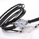 thumbnail image 4 of Reloj de pulsera con corazón de diamantes de imitación hueco de cuarzo con correa de cuero de PU para mujer a la moda (negro), 4 of 5