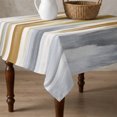 thumbnail image 4 of Brown Gray Table Cloth Waterproof Tablecloths, Vintage Abstract White Ombre Texture Tablecloth Dining Table Cover for Kitchen Party Tabletop Outdoor, Square Tablecloth 54x54 Inch, 4 of 9