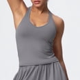 thumbnail image 3 of QSAWXQZ Women's V Neck Workout Tank Tops T Back Racerback Sleeveless Shirts Athletic Activewear Basic Solid Seamless Stretchy Slim Camisoles for Gym Yoga Running L, 3 of 4