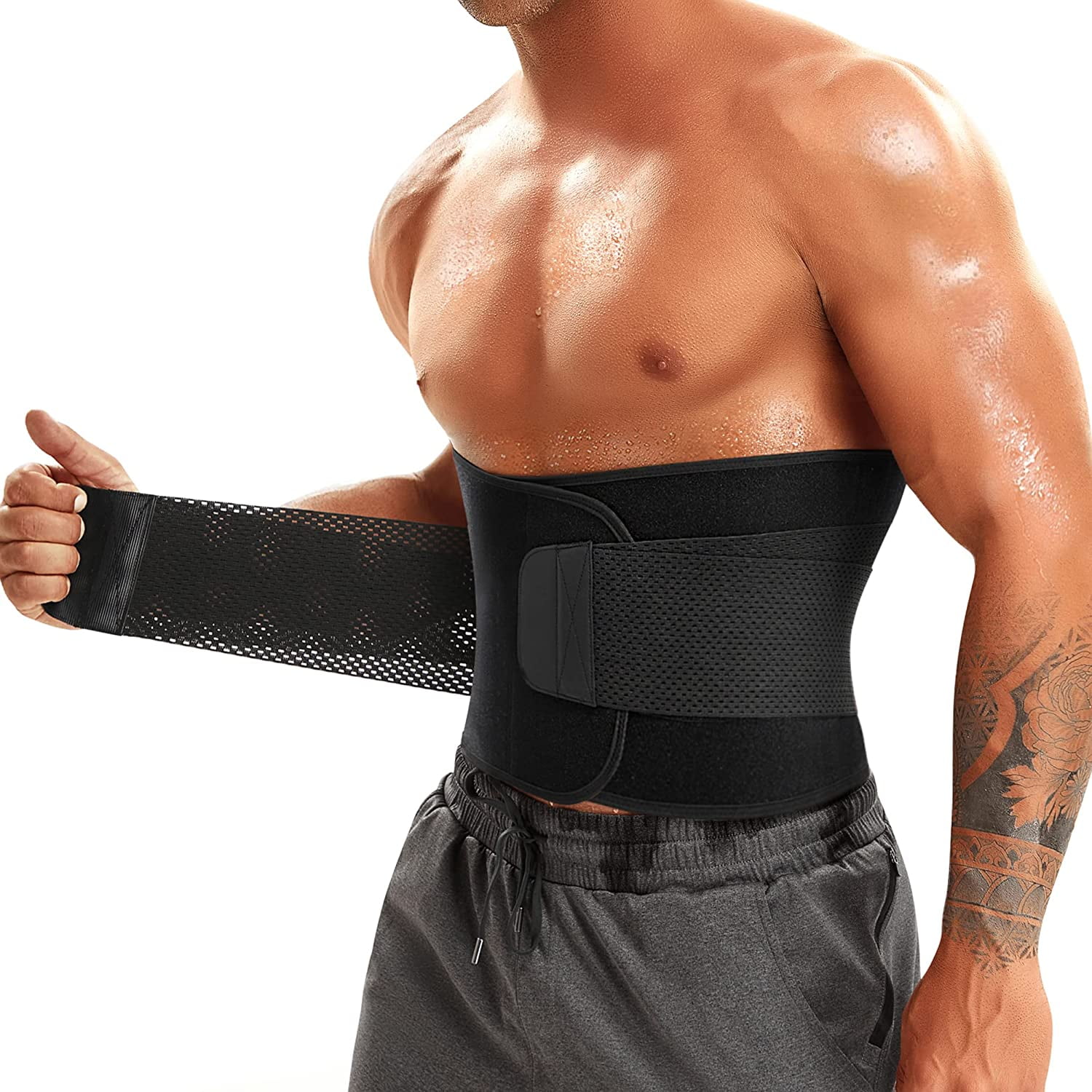 Men Waist Trimmer Sweat Belts Tummy Control Body Shaper for Weight Loss Corset 