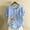 Light Blue, variant on Women Cute Floral Print Linen Shirts Short Sleeve Gauze Tops Loose Fit Cotton Blouses Trendy 2025 Clothing