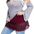 thumbnail image 1 of RedXLMini falda camisa extensores encaje hueco costura falda corta extensores para mujeres, 1 of 4