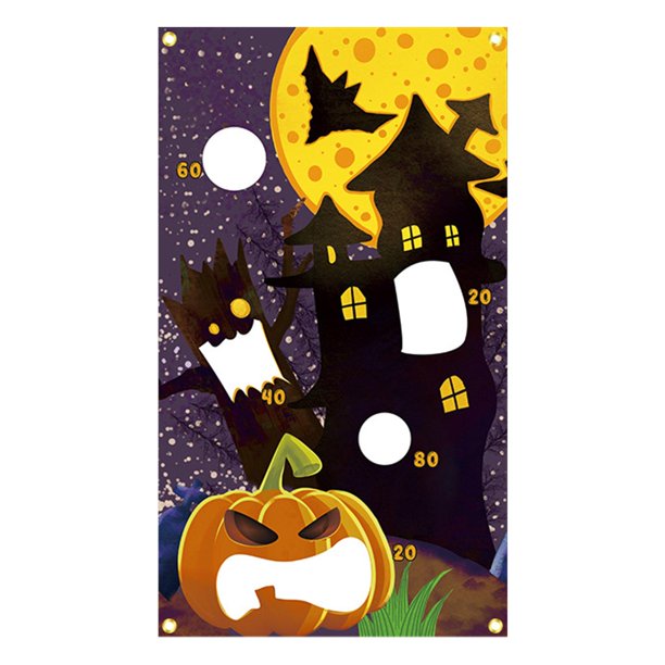 Kit de pancartas para lanzar con temática de Halloween, material de tela de poliéster, recuerdos de fiesta Estilo 11