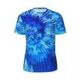 thumbnail image 3 of T Shirt For Men Sportswear T-Shirt For Men Hippie Tie Dye T-Shirts Hip Hop Blue Modern Art Beach Tee, 3 of 6