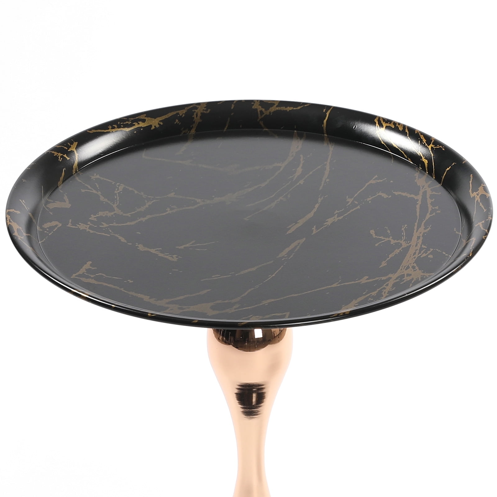 MAYEERTY Mermaid Tail End Coffee Table Round Side Table, Modern Metal Pedestal Table, Minimalist Accent Table for Small Spaces, Drink Martini Table Decoration