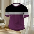 thumbnail image 5 of Waffle Knit Tops for Men Big and Tall Workout T-Shirt Casual Short Sleeve Color Blocked Stretchy Gym Shirts, 5 of 6