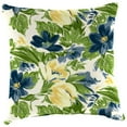 thumbnail image 2 of Jordan Manufacturing 18" x 18" Rebecca Asparagus Green Floral Square Outdoor Throw Pillow (2 Pack), 2 of 10