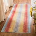 thumbnail image 3 of SAFAVIEH Windsor Skylar Striped Fringe Runner Rug, Yellow/Purple, 3' x 8', 3 of 10