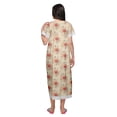 thumbnail image 3 of Moomaya Printed Sleepwear Cotton Ruffled Border Womens Maxi Nightdress, 3 of 6
