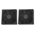 thumbnail image 1 of 2 Pack Fan Dust Filter Guard Grill Cover Black Plastic Computer Mesh for 80mm PC Case Fan, 1 of 6