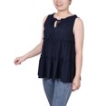 thumbnail image 2 of NY Collection Women's Petite Sleeveless Tiered Blouse, 2 of 4
