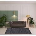 thumbnail image 2 of 5' X 8' Gray And Black Striped Hand Woven Area Rug, 2 of 5