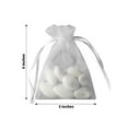 thumbnail image 2 of Efavormart 10PCS WHITE Organza Gift Bag Drawstring Pouch Wedding Favors Bridal Shower Treat Jewelry Bags - 3"x4", 2 of 11