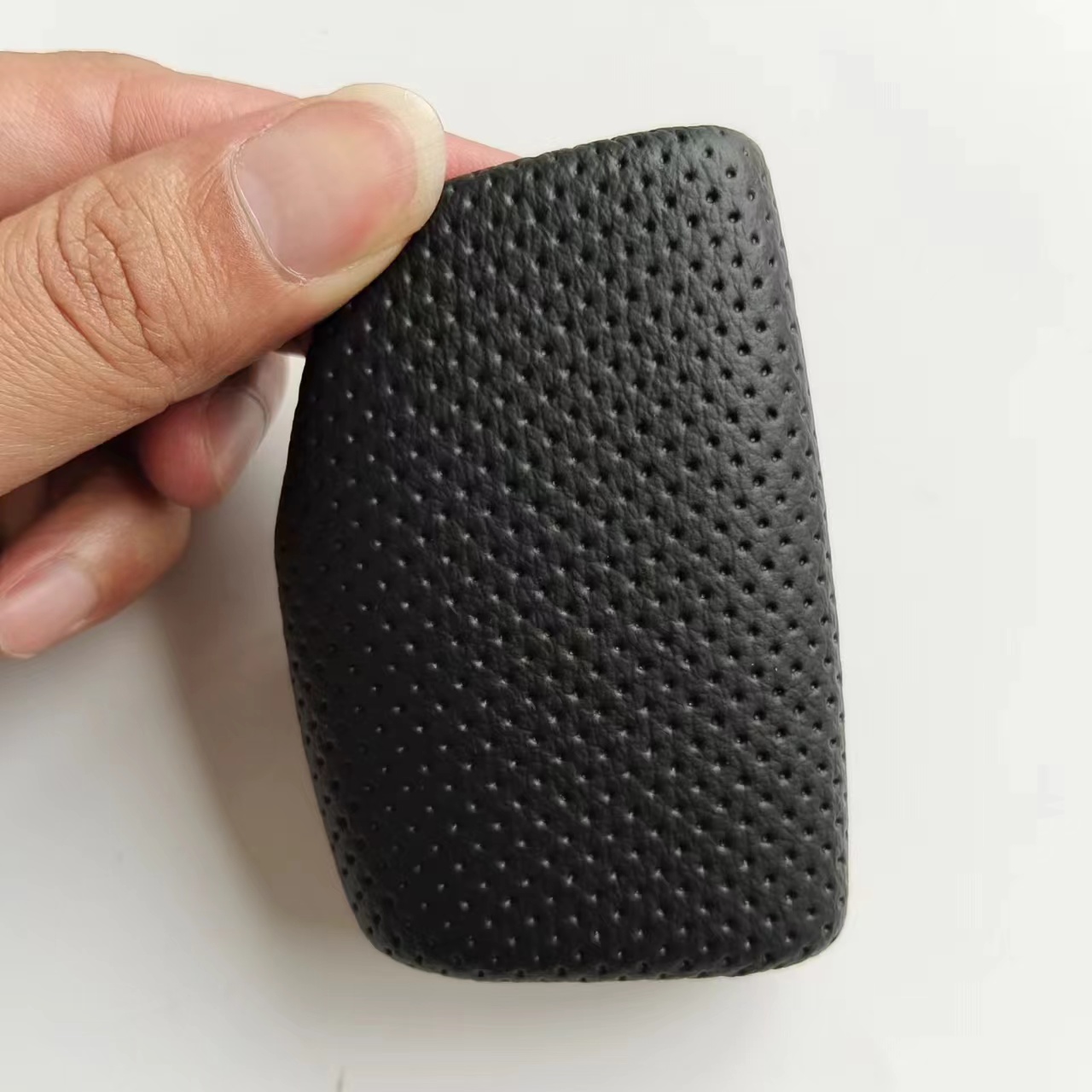 For Audi A4 B9 A5 Q7 Q5 16-19 Left Hand Drive Handball Lever Cover Black Perforated Leather Selector Handle Gear Shift Knob