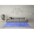 thumbnail image 3 of Ahgly Company Indoor Square Oriental Blue Industrial Area Rugs, 8' Square, 3 of 4