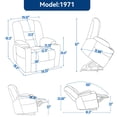 thumbnail image 4 of Spaco Lift Recliner Chair with Massage and Heat for Elderly, Overstuffed Wide Recliners, Heavy Duty Motion Mechanism with USB and Type C Ports, 2 Steel Cup Holders, Gray, 4 of 11