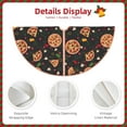 thumbnail image 3 of Rateoe Pizzas Mushrooms Pattern Christmas Tree Skirt with Ties , Christmas Tree Decorations, Farmhouse Christmas Decor Xmas Holiday Decorations-36", 3 of 6