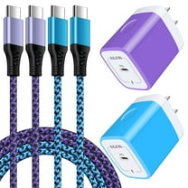 C Block Charger,Type C Charger Block with 2PACK USB C Cables 6ft,AILKIN 20W PD USB Wall Charger Adapter Plug USB C Brick Power Delivery Fast Charge Quick Charging Block Type C