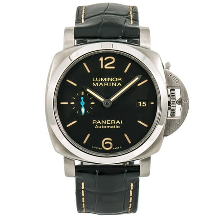 Panerai Marina - Pre-Owned Panerai Luminor Marina 1950 PAM01312 Steel 44mm Watch (Certified Authentic & Warranty)