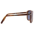 thumbnail image 3 of Persol Men's PO0714SM Steve McQueen Aviator Sunglasses, Light Havana/Blue Gradient Polarized, 54 mm, 3 of 7