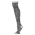 thumbnail image 2 of MeMoi Snow Flakes & Stripes Over The Knee Socks - Womens - Female, One Size, Black, 2 of 7