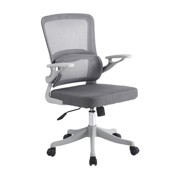 Ilios Innova | Silla de Oficina Ergonómica de Malla Gris con Soporte Lumbar, Altura Ajustable, Base Metálica con Ruedas 360°, Diseño Transpirable Moderno