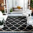 thumbnail image 3 of Safavieh Courtyard Alyssa Geometric Indoor/Outdoor Area Rug, Black/Beige, 9' x 12', 3 of 15