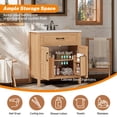 thumbnail image 5 of Harper & Bright Designs 30" Single Sink Bathroom Vanity, Free Standing Single Basin Vanity Set with Sink Combo with Drawers and Adjustable Shelf, Bathroom Sink Storage Cabinet for Bathroom, Walnut, 5 of 12