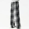 thumbnail image 7 of Donemore Men's Home Casual Plaid Brushed Elastic Waist Drawstring Pants,Comfortable Daily Loose Straight Leg Design Multi-Pocket Utility Men's Clothing, 7 of 7