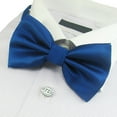 thumbnail image 4 of Solid Matching Pre-Tied Bow Tie and Pocket Square Sets for For Weddings and Formal Events, 4 of 5