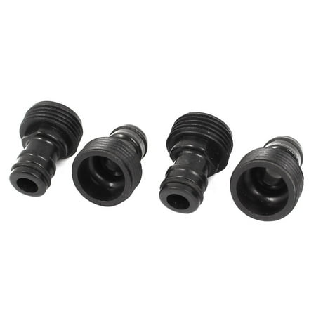 Accessories Garden Hose Adapter - Unique Bargains Plastic Garden 9mm Hole Spray Hose Nozzle Adapter Connector Black 4 Pcs