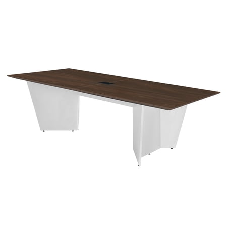 Array 72 Conference Table with Power Data Grommet- Neo Walnut/ White