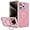 Pink, variant on Case for iPhone 13 Pro Max,Military Grade Drop Full-Body Shockproof Protective Lens Holder Kickstand with Wireless Charging TPU PC Phone Case for iPhone 13 Pro Max,6.7 Inch 2021 (Blue)