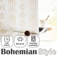 thumbnail image 3 of Cortina Visillo Boho Jinchan 132x41 cm Geométrico Dorado, 3 of 9