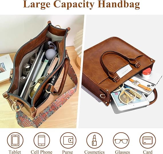 GAEKEAO Crossbody Bags for Women Leather Top Handle for Ladies Tote Shoulder Bag Satchel Purse with Adjustable Strap