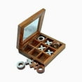 thumbnail image 6 of Mythrojan Wooden Tic Tac Desktop Game Toy Handmade Crosses Travel Board Game, 6 of 6