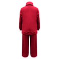 thumbnail image 7 of Women's Elegant Mock Neck Sweatshirt and Wide Leg Pants Set, Fall Winter Two Piece Outfit, Casual Lounge Set, Matching Sweatsuit, Athleisure Set Red L, 7 of 7
