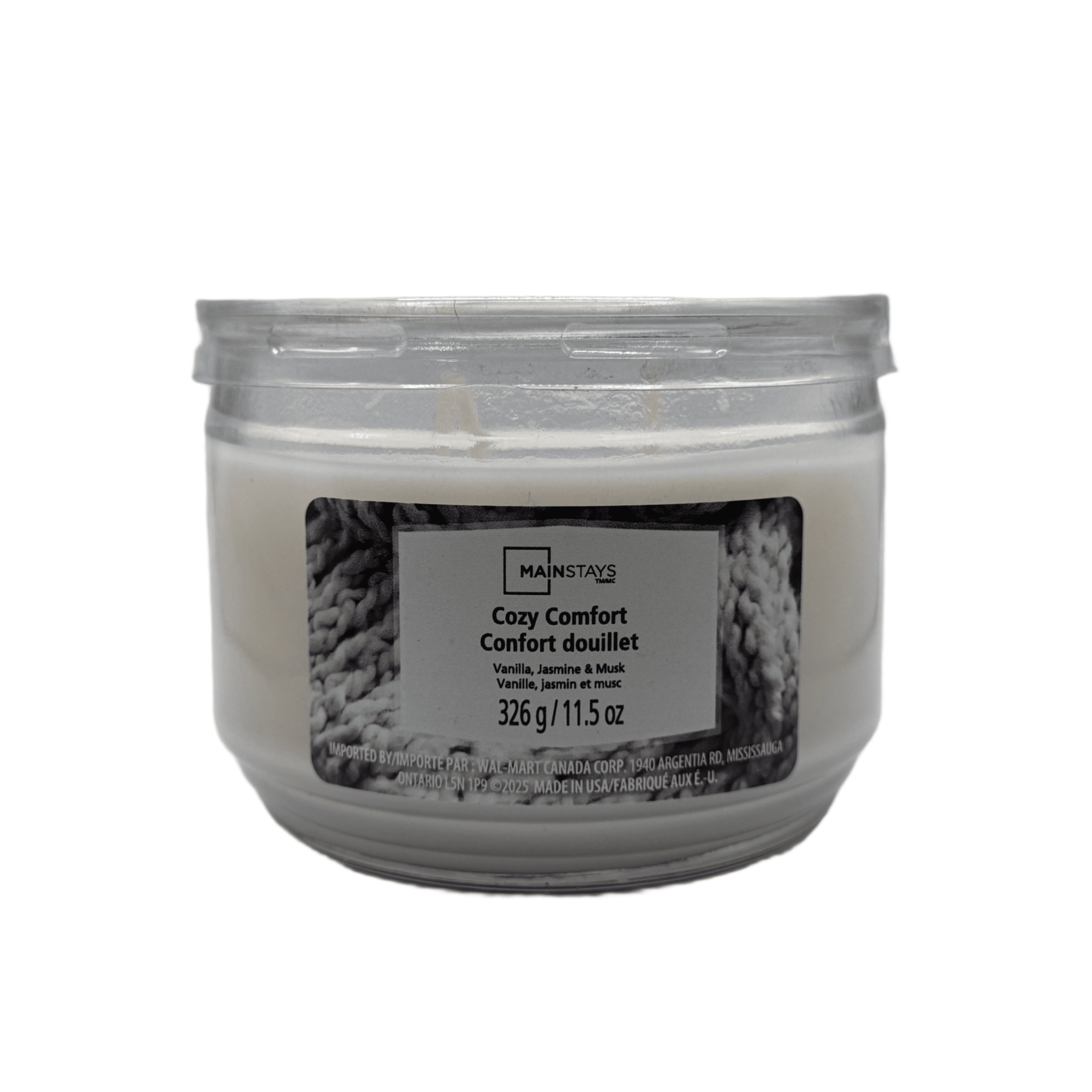 MAINSTAYS PL Bougie parfumée en pot de verre à 3 mèches, Cozy Comfort, 326 g (11,5 oz) MAINSTAYS PL Bougie parfumée en pot de verre à 3 mèches, Cozy Comfort, 326 g (11,5 oz)